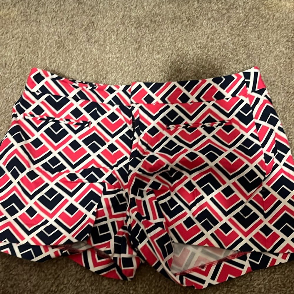 Sz4 Gap geometric pink and navy chino shorts